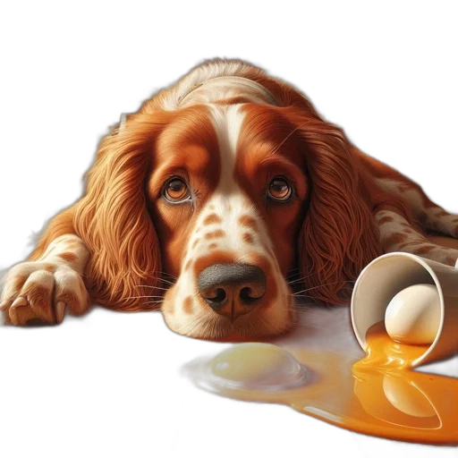 food, animal, photorealistic, oil painting, concept art, watercolor, dog, lies transparent PNG cut-out