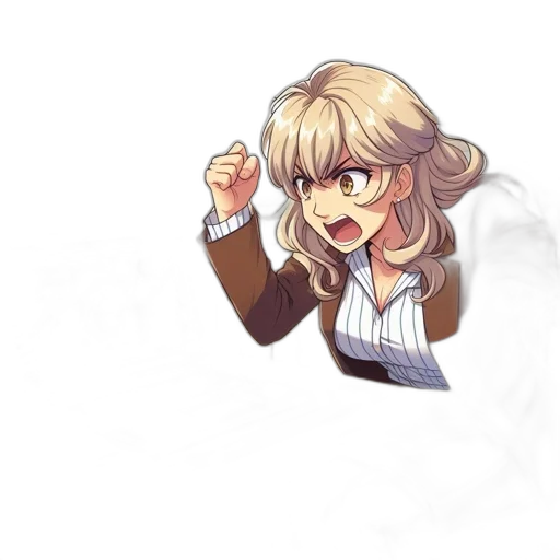staff, weapon, face, hair, anime, pixel art, cartoon, concept art transparent PNG cut-out