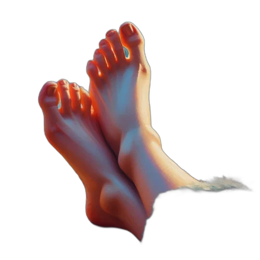 shoes, creature, photorealistic, 3d render, watercolor, concept art, close-up, painted transparent PNG cut-out