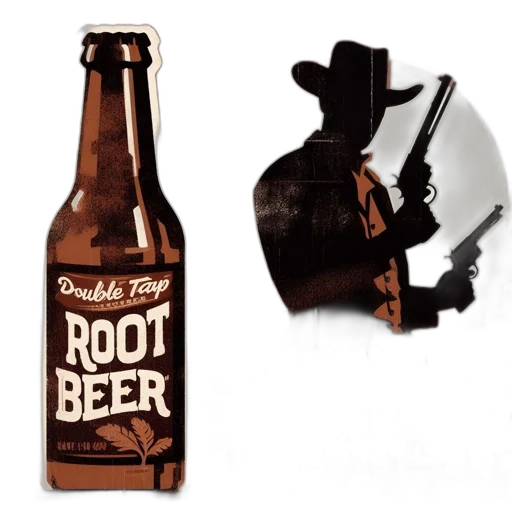 bottle, hat, crown, 3d render, vintage-style, poster, depicts, root transparent PNG cut-out