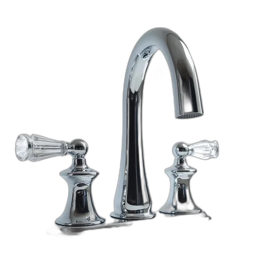chrome, finish, faucet, crystal transparent PNG cut-out