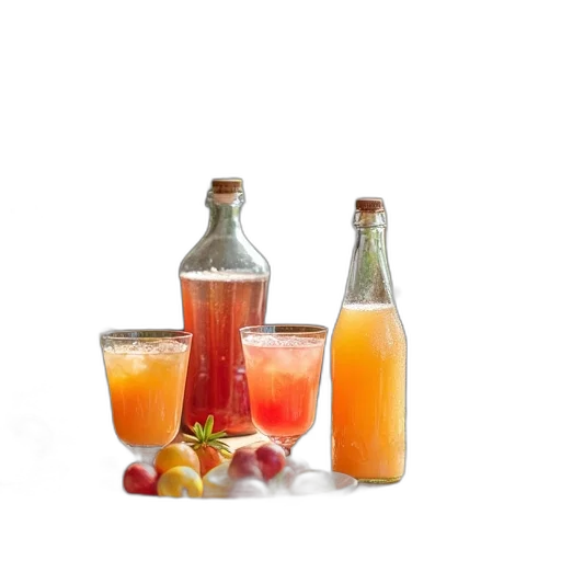 bottle, food, crown, 3d render transparent PNG cut-out