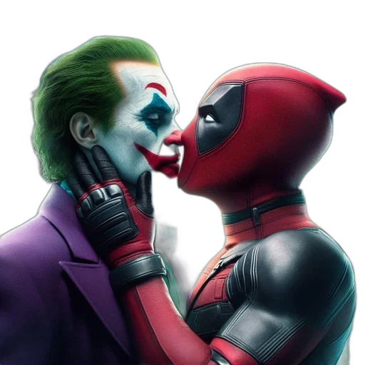 mask, comic book art, concept art, fantasy art, watercolor, joker, deadpool, interact transparent PNG cut-out