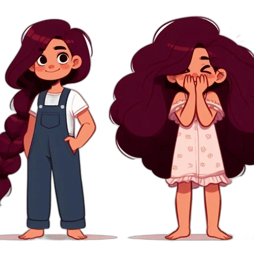 hair, dress, concept art, cartoon, anime, pixel art, dark, red transparent PNG cut-out