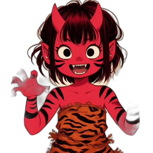 animal, creature, mask, concept art, anime, cartoon, pixel art, red transparent PNG cut-out