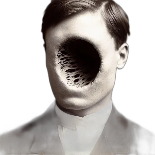 mask, face, creature, hair, photorealistic, concept art, 3d render, man transparent PNG cut-out