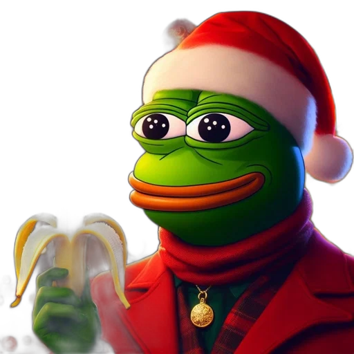 3d render, concept art, frog, donning, santa, hat, red, scarf transparent PNG cut-out