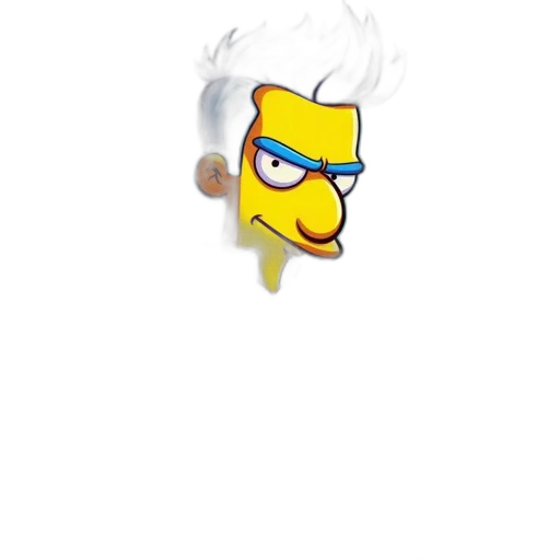 staff, mask, face, cartoon, pixel art, 3d render, concept art, yellow-skinned transparent PNG cut-out