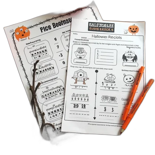 halloween, math, ela, activity transparent PNG cut-out