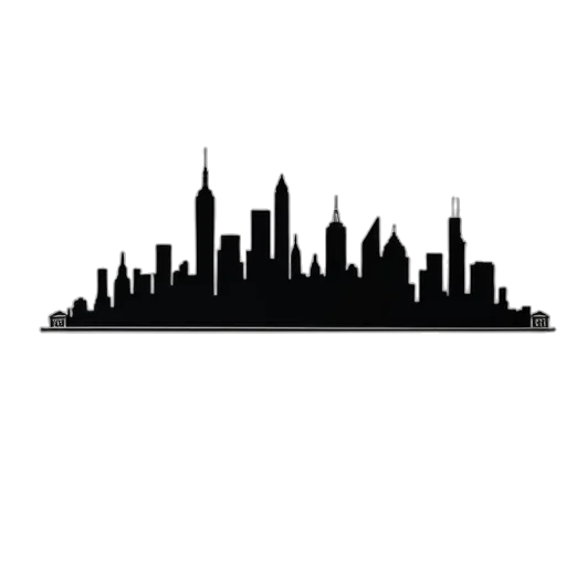 building, pixel art, concept art, cartoon, 3d render, new, york, skyline transparent PNG cut-out