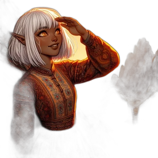 fantasy art, concept art, watercolor, pixel art, fire, outer space, earth tones, golden transparent PNG cut-out
