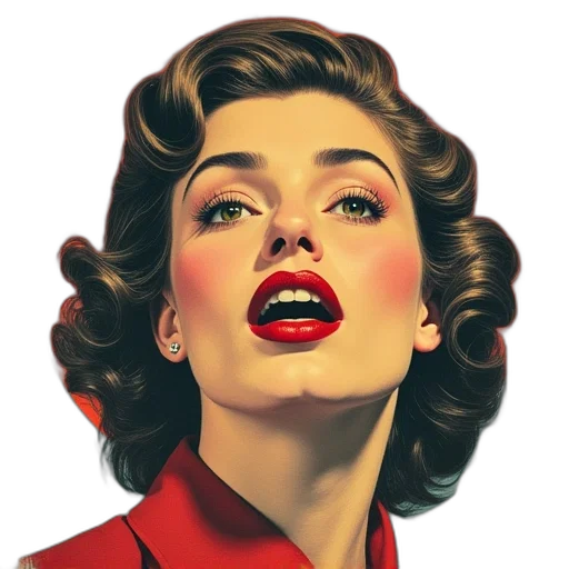 face, jewelry, photorealistic, comic book art transparent PNG cut-out