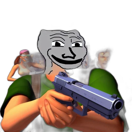 weapon, mask, robot, face, 3d render, concept art, photorealistic, vaporwave transparent PNG cut-out
