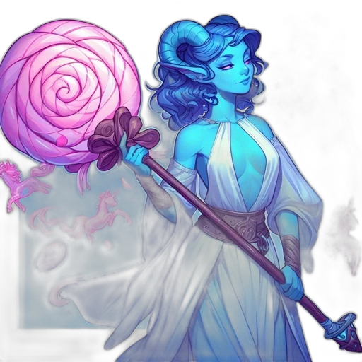 staff, fantasy art, concept art, vaporwave, pixel art, blue, pastel, colorful transparent PNG cut-out