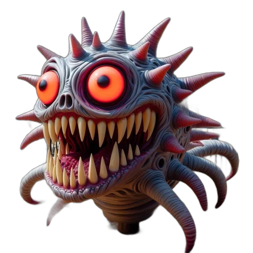 creature, mask, dragon, staff, concept art, 3d render, fantasy art, pixel art transparent PNG cut-out
