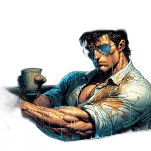comic book art, concept art, cyberpunk, photorealistic, inside, wet, yellow, taxi transparent PNG cut-out