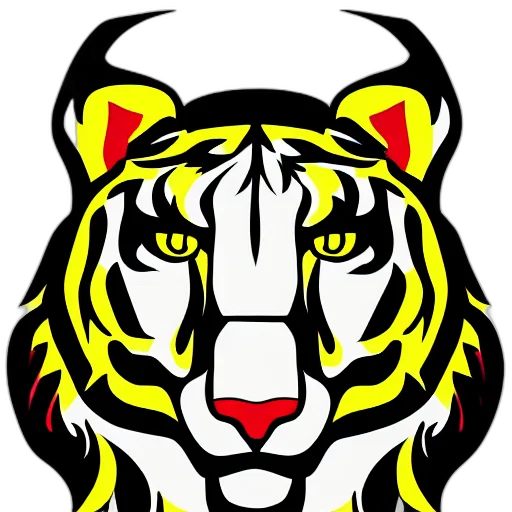 flaming, tiger, digital, art transparent PNG cut-out