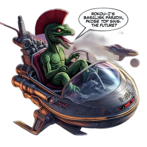 dragon, concept art, comic book art, outer space, reptilian, creature, red, mohawk transparent PNG cut-out