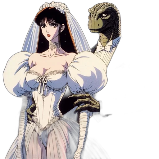 dress, concept art, fantasy art, anime, comic book art, human, female, reptilian transparent PNG cut-out