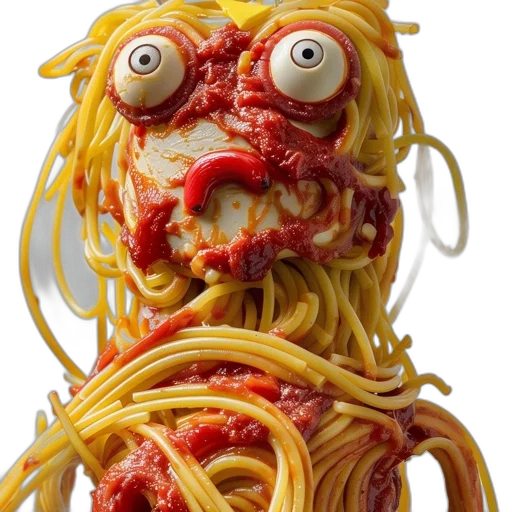 food, face, creature, animal, 3d render, concept art, photorealistic, constructed transparent PNG cut-out