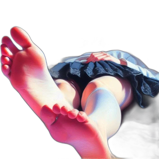 shoes, mask, photorealistic, 3d render, concept art, oil painting, young, woman transparent PNG cut-out