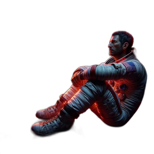 jacket, shoes, creature, robot, concept art, 3d render, cyberpunk, pixel art transparent PNG cut-out