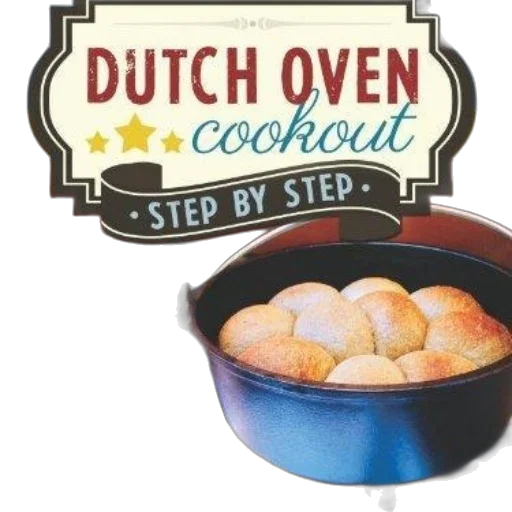 food, step, dutch, oven, cookout, book, cover, featuring transparent PNG cut-out