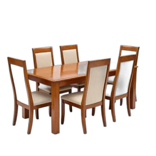 furniture, 3d render, photorealistic, concept art, wooden, dining, table, glossy transparent PNG cut-out