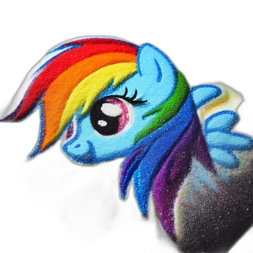 staff, watercolor, cartoon, pixel art, 3d render, illustration, rainbow, dash transparent PNG cut-out