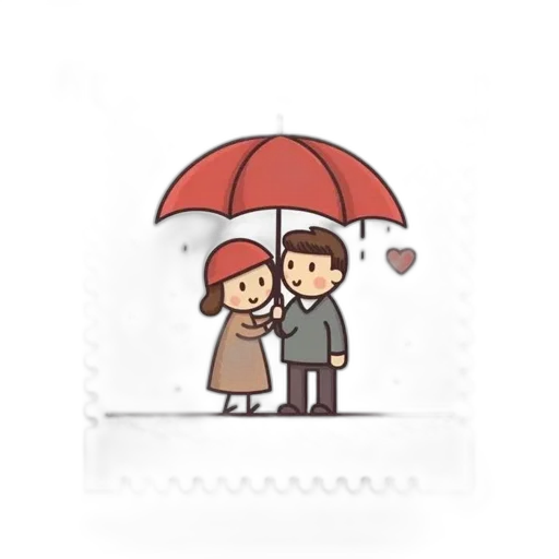 umbrella, pixel art, concept art, photorealistic, cartoon, rain, fog, snow transparent PNG cut-out