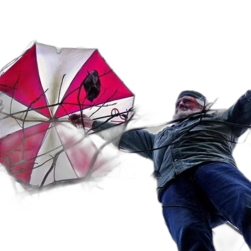 umbrella, mask, jacket, concept art transparent PNG cut-out