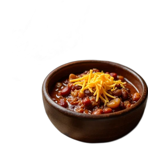 food, crown, photorealistic, two, bowls, turkey, chili, beans transparent PNG cut-out