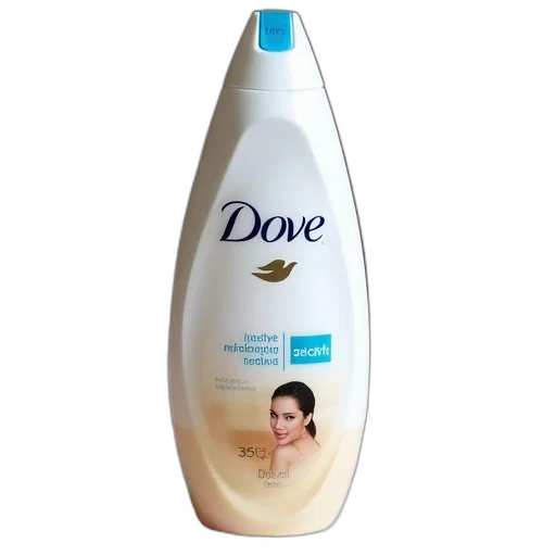 bottle, face, mask, dress, photorealistic, dove, soap, placed transparent PNG cut-out
