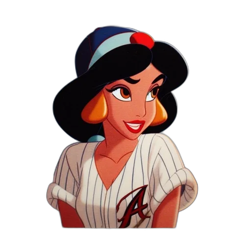 cartoon, pixel art, animate, rendition, princess, jasmine, dresses, like transparent PNG cut-out