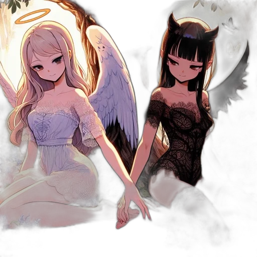 anime, fantasy art, pixel art, concept art, dark, monochrome, pastel, colorful transparent PNG cut-out