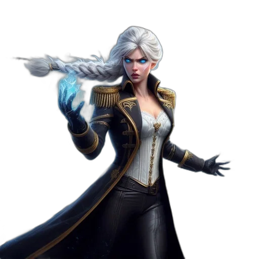 staff, jacket, weapon, sword, concept art, fantasy art, comic book art, 3d render transparent PNG cut-out