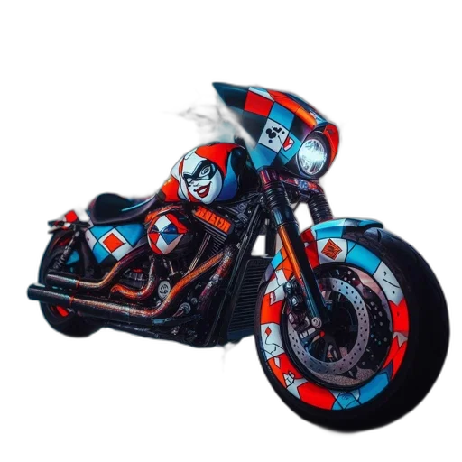 weapon, 3d render, concept art, photorealistic, comic book art, elaborate, comic-inspired, motorcycle transparent PNG cut-out