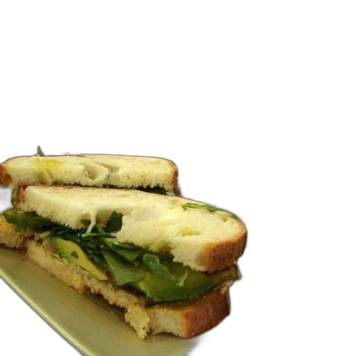food, 3d render, photorealistic, sandwich, avocado, lettuce, plate, salad transparent PNG cut-out