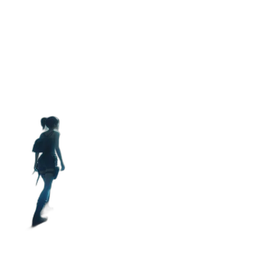 robot, dress, jacket, umbrella, 3d render, concept art, pixel art, anime transparent PNG cut-out