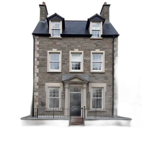 building, 3d render, photorealistic, city street transparent PNG cut-out