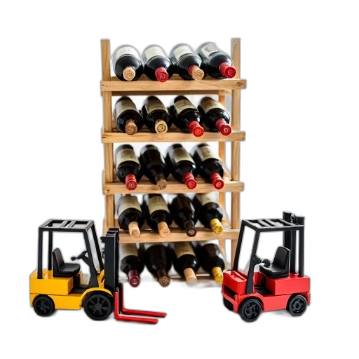 furniture, wooden, wine, rack, multiple, rows, bottles, placed transparent PNG cut-out