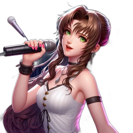 staff, weapon, anime, fantasy art, pixel art, concept art, female, animated transparent PNG cut-out