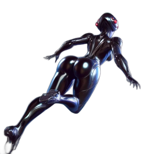 robot, creature, animal, concept art, 3d render, comic book art, cyberpunk, blue transparent PNG cut-out
