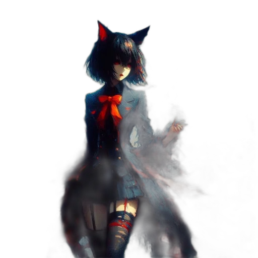 dress, mask, creature, staff, concept art, fantasy art, pixel art, anime transparent PNG cut-out