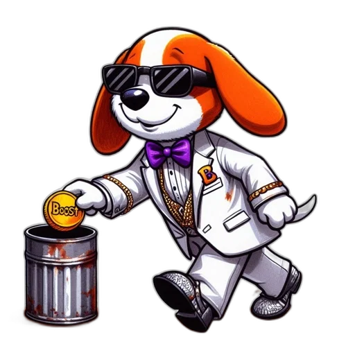 staff, robot, animal, pixel art, concept art, cartoon, vaporwave, anthropomorphic transparent PNG cut-out