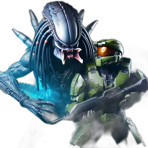 robot, creature, concept art, fantasy art, 3d render, pixel art, outer space, soldier transparent PNG cut-out