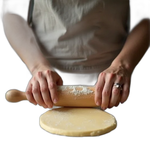 food, staff, weapon, jewelry, photorealistic, woman, making, pastry transparent PNG cut-out