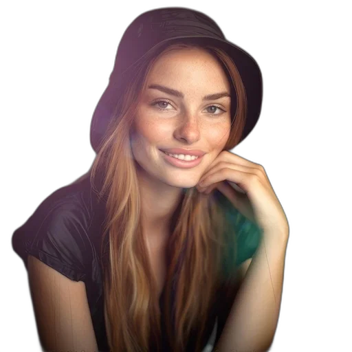 hat, face, jacket, jewelry, photorealistic, pixel art, oil painting, 3d render transparent PNG cut-out