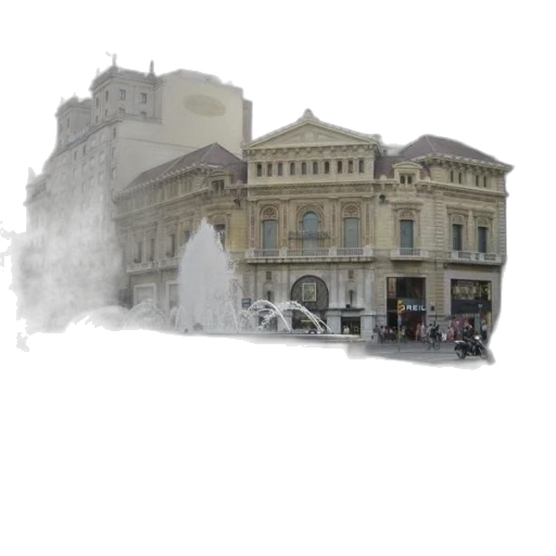 building, crown, umbrella, staff, photorealistic, 3d render, concept art, pencil sketch transparent PNG cut-out