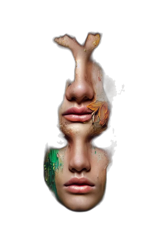 face, mask, creature, hair transparent PNG cut-out